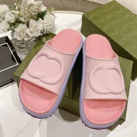 European Slippers Flat Slides Lady Sandals Bubble Shoes High Heel Slippers Woman Size 35-41 Thick Bottom Pillow Comfort Tpu & Eva OPQ