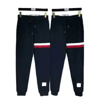 Męskie spodnie TB Thom Navy Multicolor Stripe Track dresspants męskie damskie niestandardowe i hurtowe wysokiej jakości