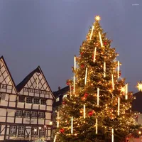 Строки 30 м/50 мл. 8 -й светодиодный светодиодная струна, романтический дизайн, аккумуляторные рождественские светильники на открытом воздухе на открытом воздухе Fairy US/EU Plugure