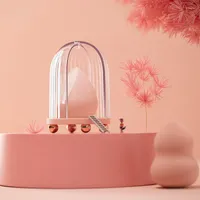 Storage Boxes Beauty Egg Collection Finishing Box Transparent Dust Powder Puff Makeup Sponge Cosmetic Containers
