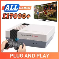 Game Controllers Joysticks KINHANK Super Console X Cube Retro Video Game Console with 50 Emulators with 117000 Games for PSP PS1 N64 DC MAME with Gamepad T220916