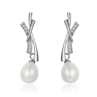Charm SE5 Trendy Elegant Big Simulated Pearl Long Earrings For women Pearls String Statement Dangle Drop 220923