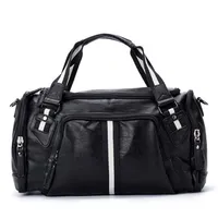 PU Leather Men Travel Shoulder Bags Overnight Duffel Weekend outdoor Handbag Luggage Large Tote Bags Leisure Business Laptop Cross252H