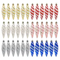 Christmas Decorations Spiral Ball 6pcs set Hanging Tip Head Ornament Colorful Painted Balls For Xmas Tree Festival Wedding Decoration