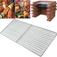 Tools 1pcs 45cm Stainless Steel Bbq Grill Wire Mesh Rack Cooking Net Racks Holders Kitchen Outdoor Cook Supply