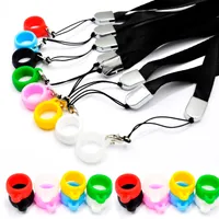 Smoking Accessories Lanyard with 12mm diameter Silicone Ring for 12-14mm Vape Pen Pod Holder vaporizer