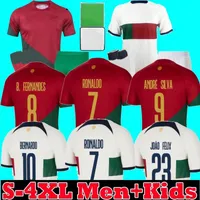 2022 Soccer Jersey Portugiesisch Bruno Fernandes Diogo J. Weltmeisterschaft Portuguesa 2023 Joao Felix 22 23 Fußballhemd Bernardo Portugieser Männer Kids Kit Kit