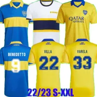 22/23 Boca Juniors Soccer Jerseys Villa Salvio Medina Varela 2022 2023 Men Benedetto Salvio Pavon Camisa Football Shirt