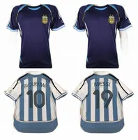 RETRO Argentinië Soccer Jersey 2006 Wereldbeker Riquelme Vintage Classic Collection 06 voetbalshirt Crespo Camiseta 607U#