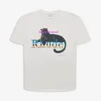 men's t-shirts rhude Rhude22ss antique Panther letter gradient printing short sleeve couple loose T-shirt high street men and women fashion