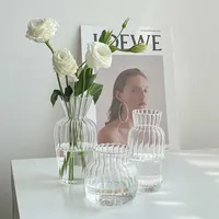 Vasi di vetro trasparente per bottiglia vegetale pentola Nordica Creativa idroponica di terrario idroponico Contenitore Tavola dei fiori Vase 0924