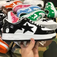 A Bapestas Sta Low ABC Camo Stars Man Boots Motorcycle Boots SK8