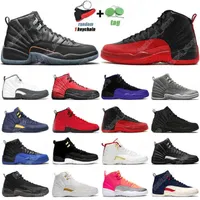 With Shoes Box Basketball Shoes Mens Trainers University Gold Twist Dark Concord Reverse Flu Game Ovo White Wings 7-13 Original 12S 12 Utili