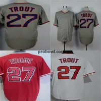 baseball Factory Outlet Mens Womens Kids Toddlers Los Angeles 27 Mike Trout Embroidery Logos Best Quality Cheap Baseball Jerseys Size XS-6XL