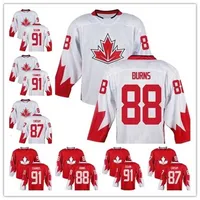 GLA A3740 87 Sidney Crosby 88 Brent Burns 91 Steven Stamkos 91 Tyler Seguin Team Canada 2019 Wereldbeker Hockey Premier Home Jersey