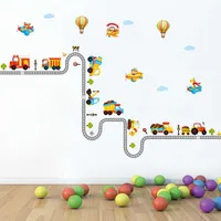 Or Decorative Stickers Can remove wholesale The kindergarten children room decoration on the wall Cartoon car stickers 0926