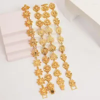 Charm Bracelets Love Heart Stars Chain Bracelet Sunflower Women Gold Hand Bangles Wholesale Jewelry Bangle Arabic Wedding