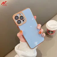 Cell Phone Cases Soft Electroplated Candy Color Phone Case For iPhone 11 12 13 Pro Max Shockproof Lens Protect Cover For iPhone 11Pro 12Pro 13Pro T220921