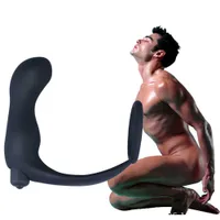Секс -привлекательность массажер G Точка стимулирует простату анальные игрушки вибратора, мужчины, открывая анусную задницу разбавитель мужской гей -кольцо задержки времени