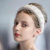 Headpieces Fashion Black White Pearls Hair Band Headband Bridal Headdress For Party Wedding Accessories