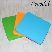 200ml Nonstick Wax Containers Silicone Pizza Box Concentrate Storage Boxes Silicon Square Container Big Jars Dishes Mats Dab Dabbe276V