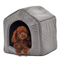 Dog Bed Cama Para Cachorro Soft Dog House Blanket Option Pet Cat Dog Home Shape 2 Colors Red Green Puppy Kennel Soft 201123342M