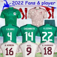 2022 2023 MEXICO SOCCER JERSEY GREEN NOUVEAU Coupe nationale du monde 22 23 Chicharito Lozano Guardado Carlos Vela Raul Men Kid Kit Kit Football Shirts 16-4xl