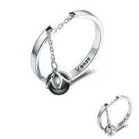 Women's Cupronickel Solid S925 Silver Ring Dangel Fresh Water Pearl Adjustable270h
