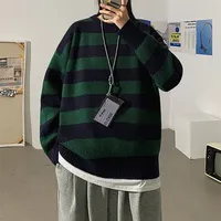 Männer Sweaters Lesbare gestreifte Männer Herbst Pullovers Harajuku Streetwear Tate Landon Green Women 220922