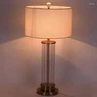 Table Lamps American Simple Glass Desk Lamp Nordic Living Room Bedroom Bedside Creative Fashion Decoration El
