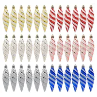 Christmas Decorations Spiral Ball 6pcs set Hanging Tip Head Ornament Colorful Painted Balls