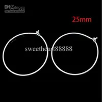 mic 1000pcs silver plated wine glass charms wire hoops 25mm jewelry diy jewelry findings components 305a