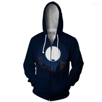 Men's Hoodies JUMEAST Hoodie Man Zipper 3D Regular Printed Magic Style Hooded For Men Long-sleeved Sweatshirt S-7XL Streetwear