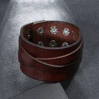 Cross Leather Bangle manchetknop verstelbare armband pols voor mannen vrouwen mode sieraden zwart