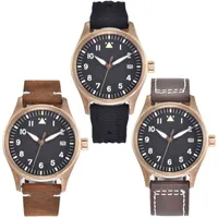 I WC wristwatches Brons Case mechanical Duiken watch Leather belt gmt luminous Horloge reloj Automatische luxury mens watches