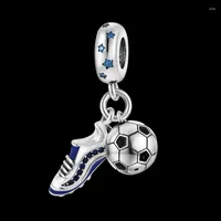 Charmos de futebol e botas de futebol se encaixam na bracelete original da marca Diy Fine Jewelry Presente para Mulheres Irmãs