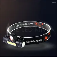 Headlamps 4000LM Mini LED Headlamp With USB Rechargeable Headlight 2 ModesCamping Head Light Torch Lamp