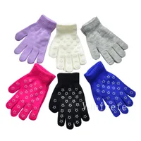Pupil Winter warm knitting gloves Party Favor Kids outdoor sports cold proof glove love five pointed star snowflake-gloves T9I002094