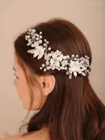 Headpieces Rhinestone Flower Bridal Tiara Headband Pearl Wedding Hair Accessories Fashion Handmade Party Prom Headpiece Women Jewelry
