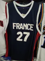 basketball real pictures World Cup Team France Basketball Jersey Frank Ntilikina 27 Evan Fournier custom jerseys any size name