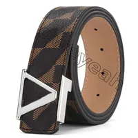 Latvia Men Designers Belts Classic fashion luxury casual letter L smooth buckle womens mens leather belt width 3.8cm with orange box