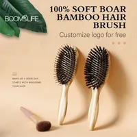 Hair Brushes Boar Bristle Wholesale Bamboo Natural Customized 220926