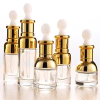 Essential Oil Glass Pipette Dropper Vial Cosmetic Packing Bottle Gold Cap E Liquid Lotion Dropper Bottle 20cc 30cc 50cc241z