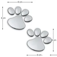 Car Stickers A Pair Car Sticker Cool Design Paw 3D Animal Dog Cat Bear Foot Prints Footprint Decal Stickers Sier Gold Dhcarfuelfilter Dhrku