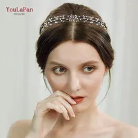 Headpieces YouLaPan Bridal Tiara Beading Wedding Hair Accessories Pearl Headband Jewelry Hairband HP28