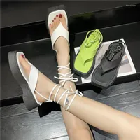 Sandalet nausk kadınlar yaz 2022 gerçek deri bayanlar düz moda ayakkabıları açık ayak parmağı