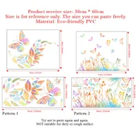 Other Decorative Stickers Colorful Leaves Butterfly Wall Sticker Bedroom Living Room Background Home Decoration Poster Beautify Wallpaper Removable Decals 0926
