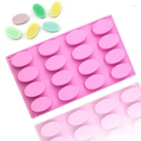 Craft Tools 16 Cavity DIY Ellipse Soap Making Supplies 3D Silicone Cake Mould Shape Handmade Baking Mold