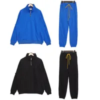 Erkekler için Trailsuit Designer Takipler 2 Parça Top Suit Oufit Zip Boyun Kazak Abbigliamenmento Sportivo Pamuk Koşu Pantolon Sonbahar Kış Jogger Sporting Suits