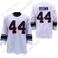 Mitch 2020 New NCAA Syracuse Orange Jerseys 44 Jim Brown College Football Jersey White Size Youth Adult All Stitched